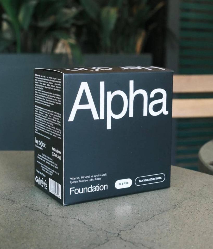 Foundation Alpha: Glisin, Taurin, Prolin, 3 Mineral, 7 Vitamin (30 saşe)